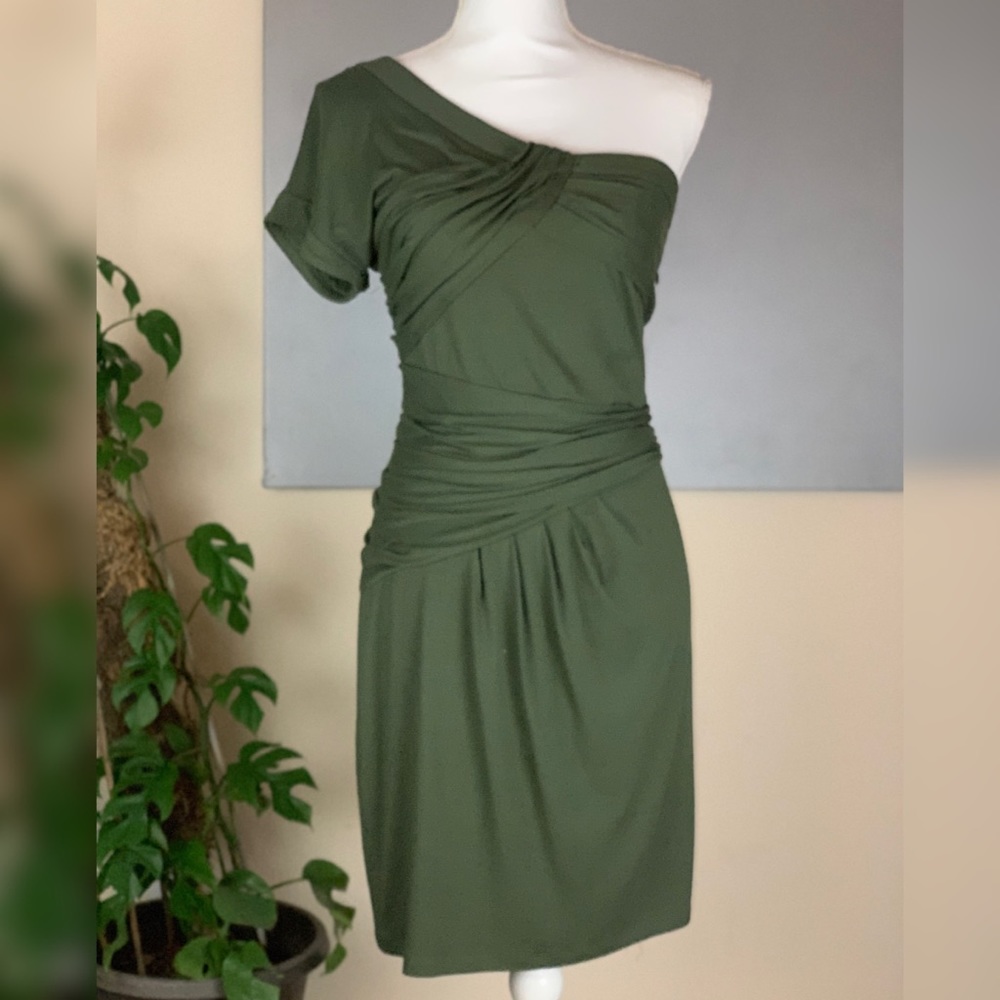 Cynthia Steffe one shoulder ruched mini dress